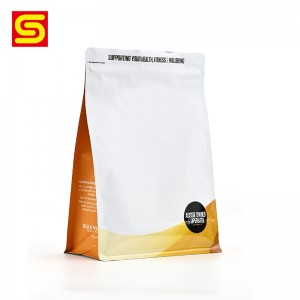 Bo Packaging Powder Protein Bag Foil Aluminium Bottom Flat