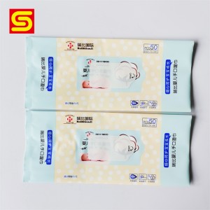 Pochette à soufflet latérale d'approvisionnement d'usine de la Chine avec couvercle en plastique pour l'emballage de lingettes humides