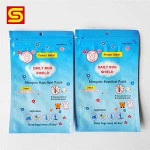 Custom Plastic Bag for Mosquito Repellent Patch Packaging- Three Side Seal Pouch