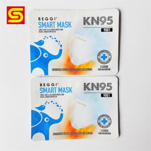 Plastic Laminated Packaging Pouch para sa KN95 Face Mask Packaging