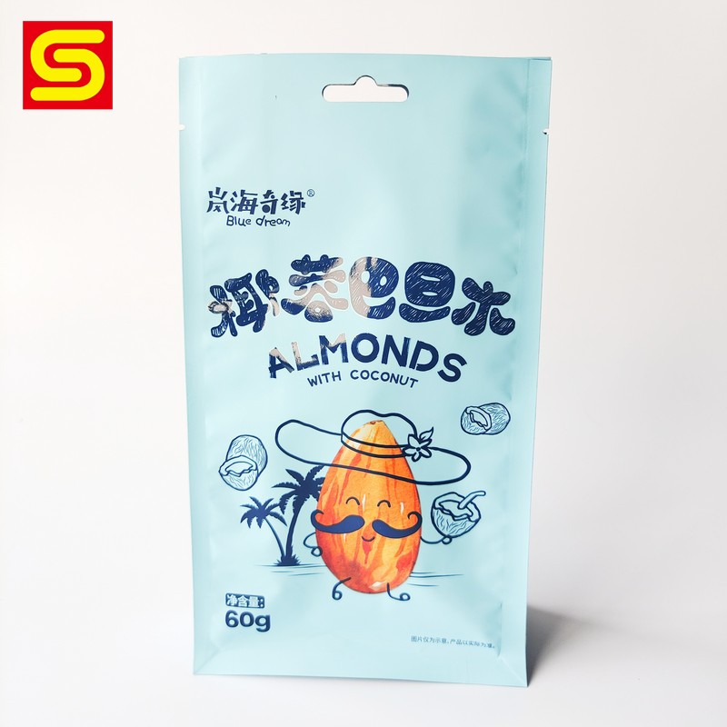 Flexible Flat Bottom Pouch For Dried Nuts Packaging
