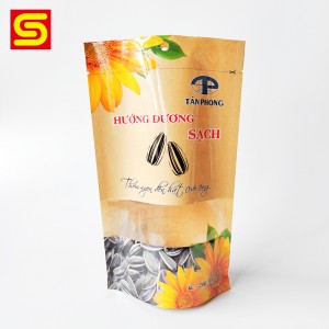 Kraft Paper Stand Up Pouch for Sunflower Seeds Packaging