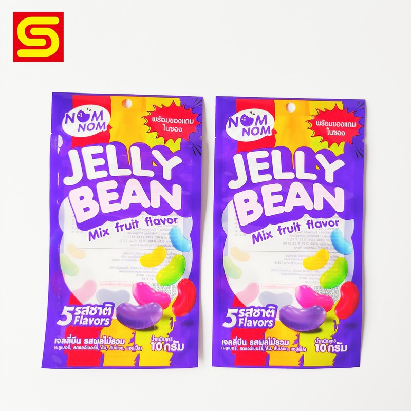 Three Side Seal Pouch With Clear Window For Candy Packaging