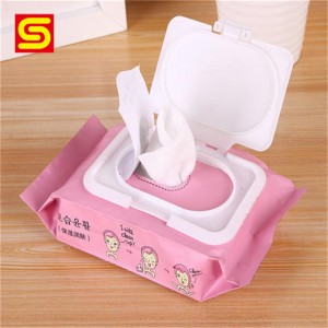 China Factory Supply Side Gusset Pouch with Plastic Lid for Wet Wipes Packaging