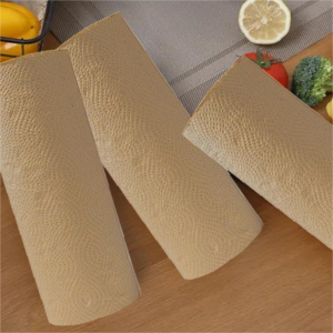 Wholesale of disposable white or natural color kitchen roll paper, absorbent and oil absorbent kitchen roll paper