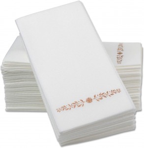 Classic Elegant White Wind Napkin Original 3-Ply Virgin Wood and Bamboo Pulp Dinner Napkins in Bag Style