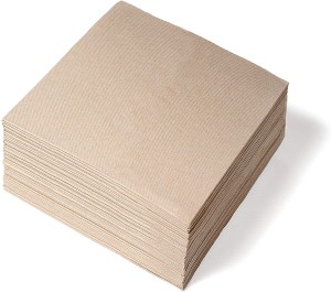 Bamboo pulp natural color paper napkins, customizable logo, available for hotel and restaurant