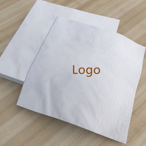 Factory Cheap Customized Logo High Water Absorbent Virgin Wood Pulp White Paper Napkins