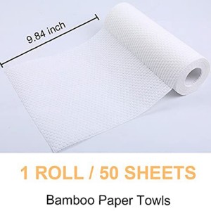 Leading Manufacturer for Eco-Friendly Plastic-Free White/Natural Color Bamboo Kitchen Paper Towel Roll