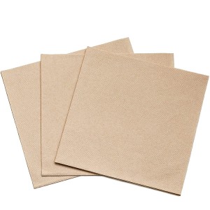 Factory private label compostable biodegradable unbleached eco bamboo paper napkins