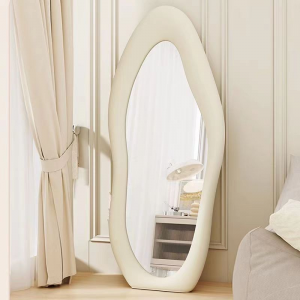 Special Design Mirror Modern Customized Long Shaped Standing Soft Roll Full Length Mirror