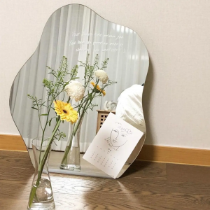 Special Shaped Mirror Frameless Mirror Glass Sheet Wall Hang Inset in Bedroom Bathroom Living Room