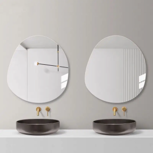Oglindă cu formă specială Oglindă fără ramă Foaie de sticlă pentru suspendare în perete în dormitor, baie, sufragerie