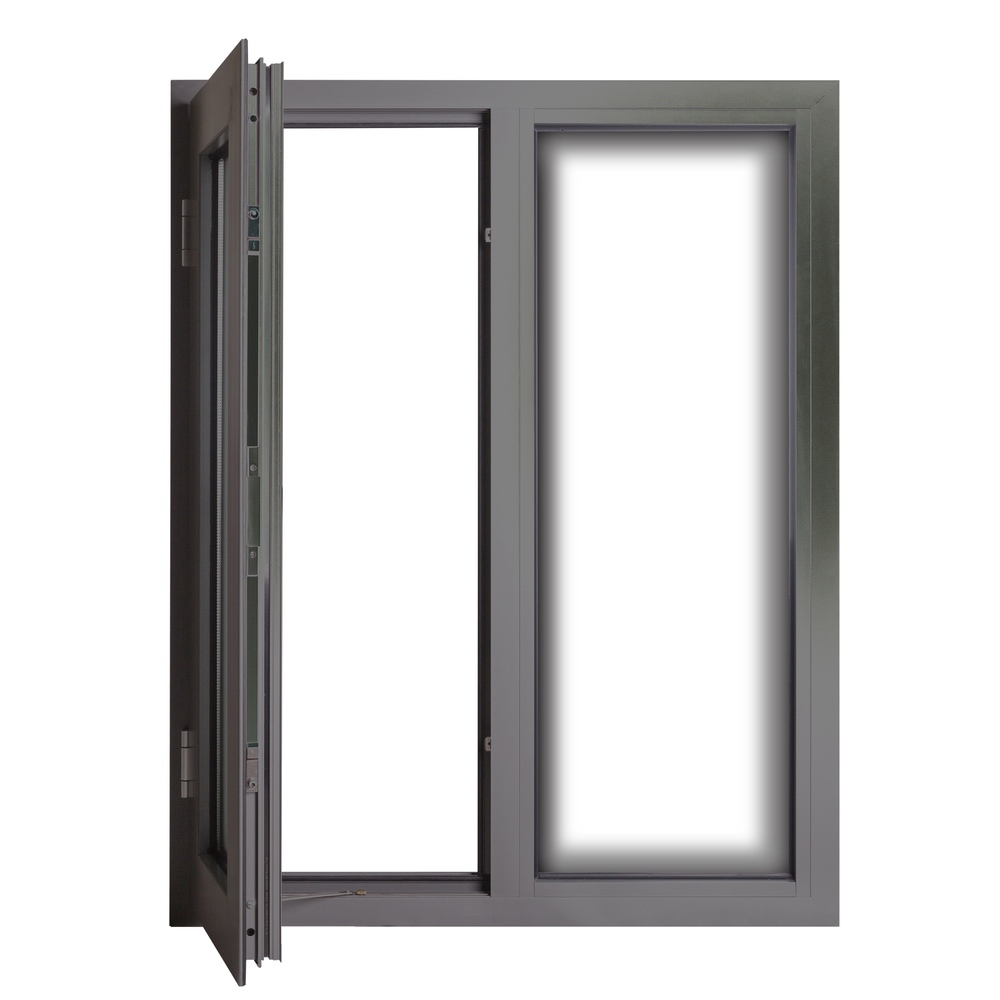 Fenêtre à battants en aluminium à rupture de pont thermique avec moustiquaire (AL90)