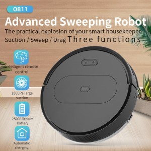 2021 High quality Automatic Smart Robotic Vacuum Cleaner - Huabao Automatic Recharge Intelligent Sweeping Housework Kitchen Office Robot Dry And Wet Mobile App Control – Belove
