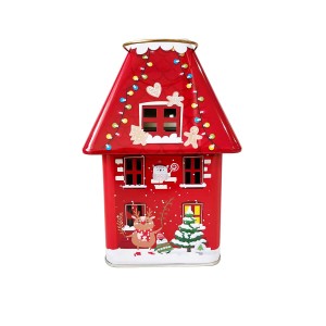 house shape chocolate tin box candy tin can for gift