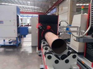 High Efficiency Intersection Line Five Axis Roller Flame Plasma Pipe CNC Beveling and Cutting Machine Cnc Plasma Pipe Cutter