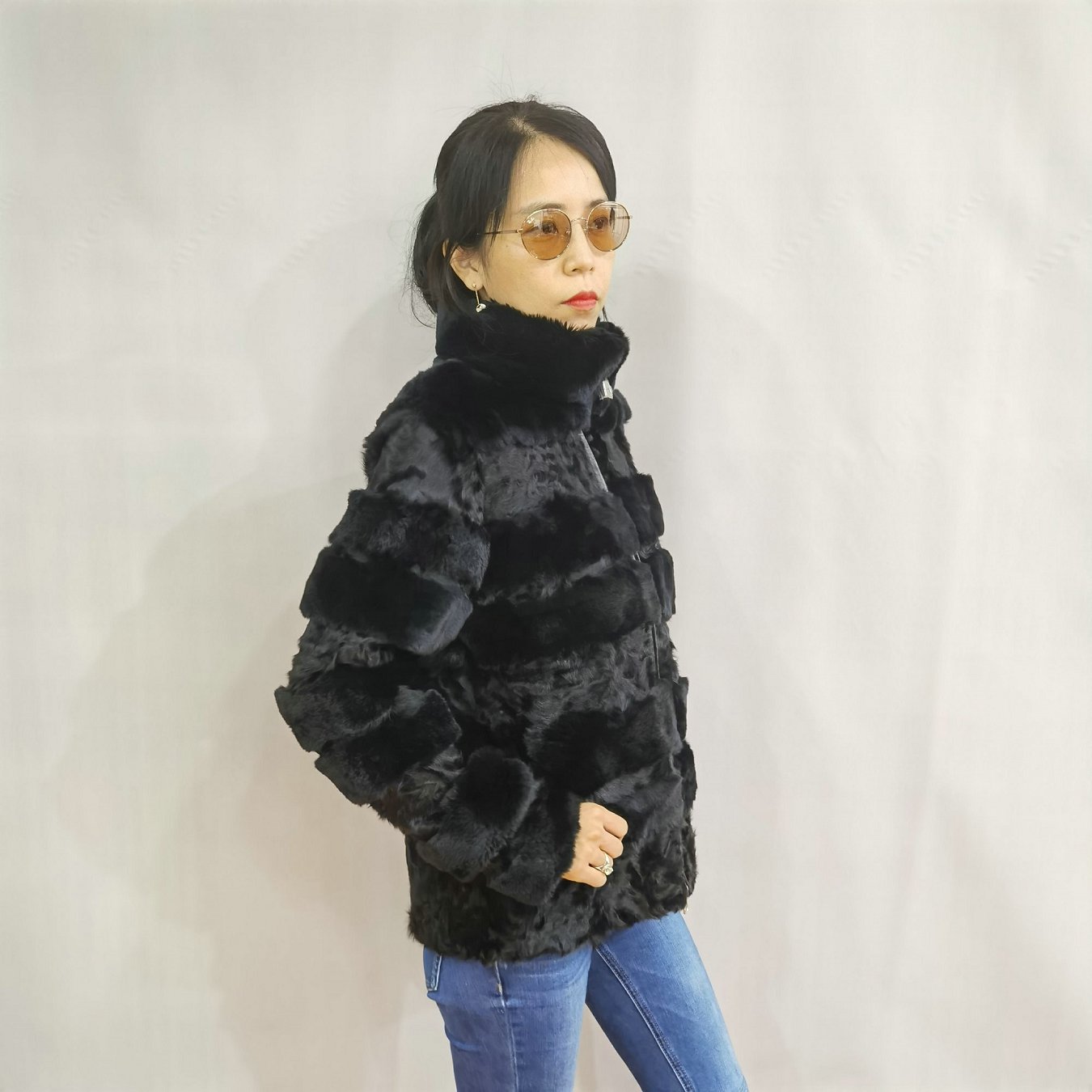 HHC256Women Lamb Fur Coat Winter Rex And Xianggao Lamb Jacket