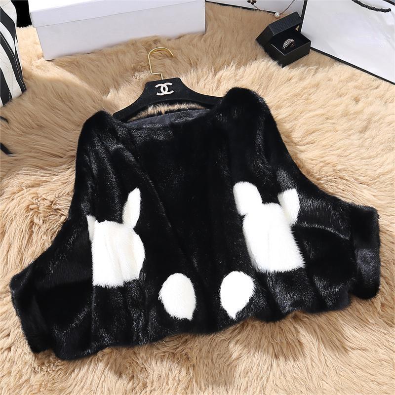 HFK0370 REAL LAMB LEATHER WITH FOX COLLAR COAT-80CM