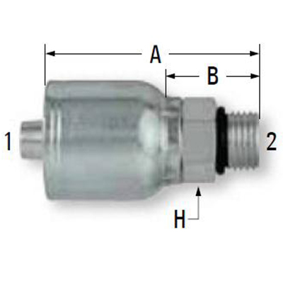 Hot New Products Parker Hydraulic Fittings - 16011-RW  MB – SAE Male O-ring Boss 10543 – HNR