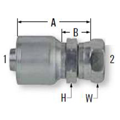 High definition Hydraulics Adapters - 22611D-RW FBX- Female BSPP Swivel Straight 19243 – HNR