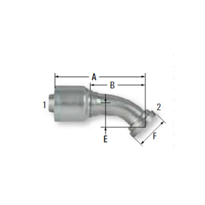 Wholesale Price Spiral Hose Fittings - 87341RW C6145- Code 61 Flange Fittings 45 Elbow – HNR