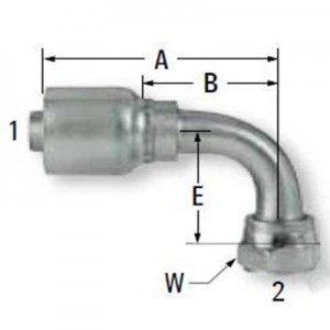 Factory Supply Hydraulic Fititngs - 28691-RW Komatsu JIS Metric 90 Elbow – HNR