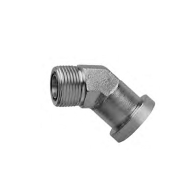 Wholesale Hydraulic Fitting Bsp Bolt Adapter - FS-1803- Male OFS X Code 62 Flange Head 45° Elbow Fittings – HNR