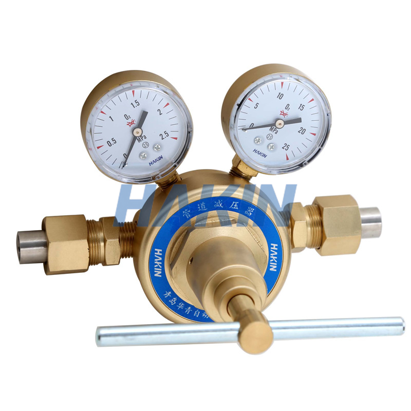 Regulator For Pipeline With Two Pressure Gauges On The Body 1