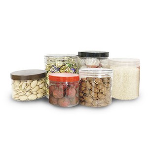 Factory Supply Plastic Easy Open Food Jar - transparent 300ml 400ml 500ml plastic food jar with wide mouth – Halu