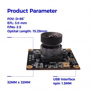Principais fornecedores de fábrica com baixo preço personalizado 1/2,7 ″ Omnivision 1080P 30fps Módulo de câmera USB com pouca luz