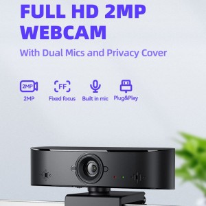 Webkamerë e re e lirë 1080P@30fps me mbulesë privatësie