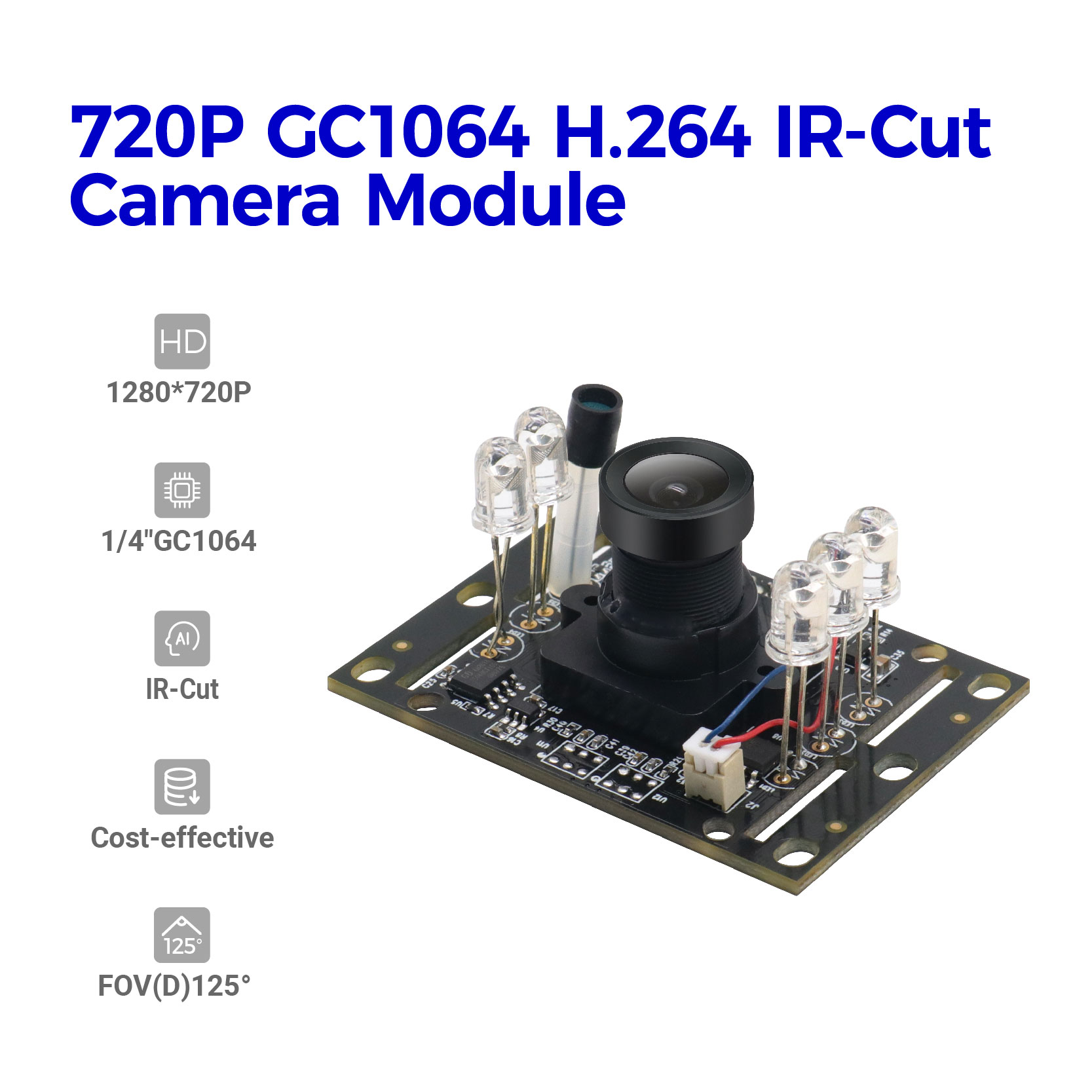 720P H.264 Day&Night Vision Camera Module