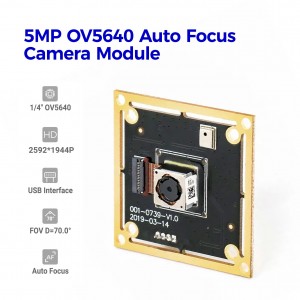 5 megapikselin OV5640 automaattitarkennuskameramoduuli