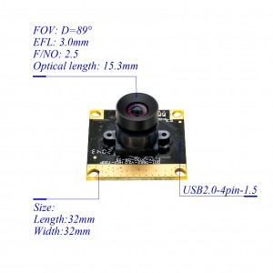 15 წლიანი ქარხნული 720P HD JxH62 დაბალი სინათლის USB კამერის მოდული Robot Vision-ისთვის