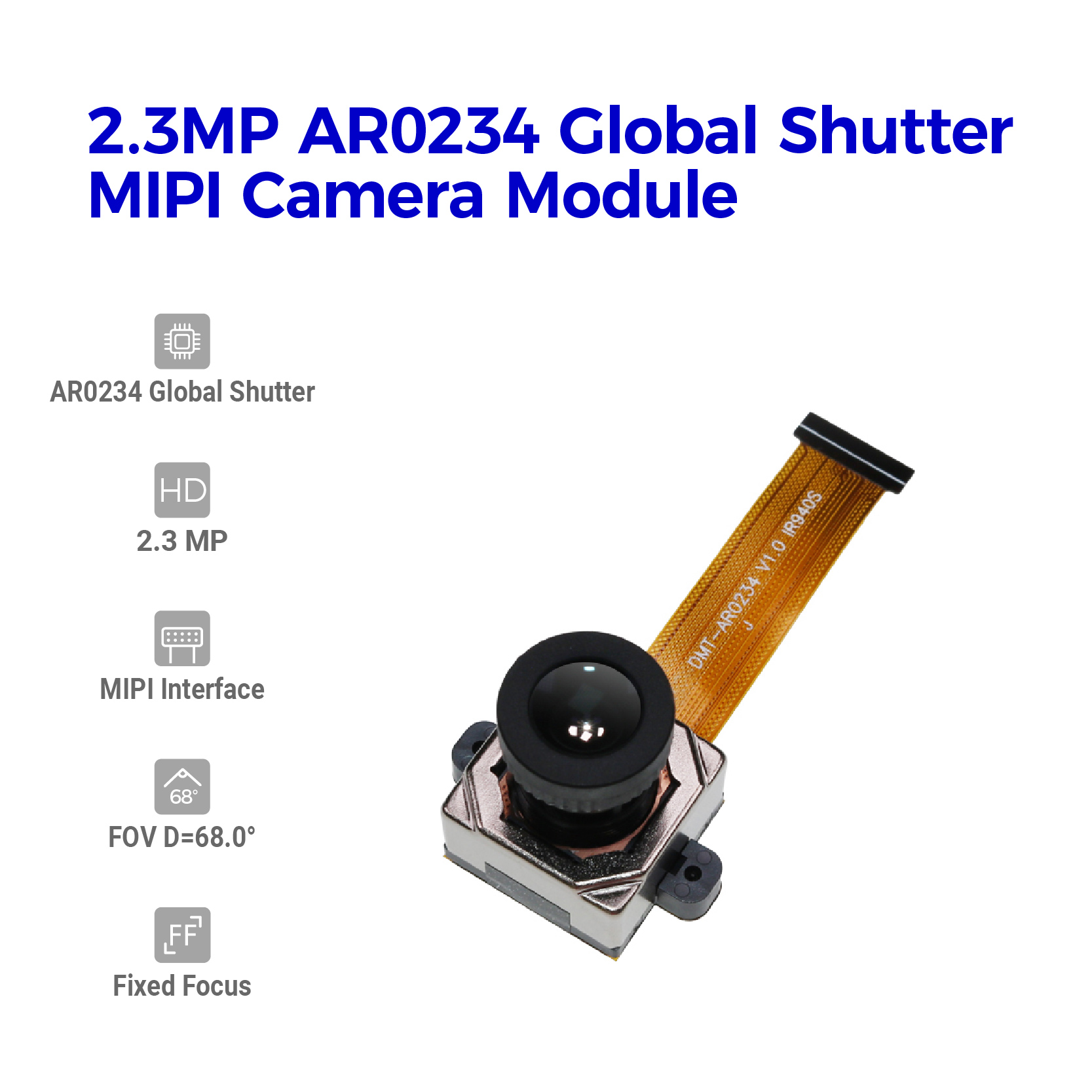 Factory OEM AR0234 Global Shutter Auto Focus Mipi Camera Module Featured Image