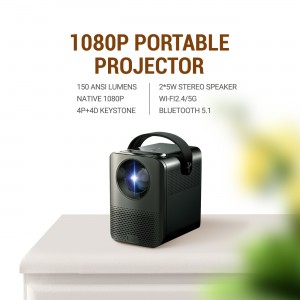 Brza dostava za 1080P 4K 150 ANSI LED WiFi Android BT mini prijenosni projektor