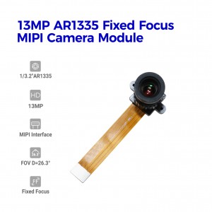 AR1335 13MP CMOS-sensor M12 MIPI-kameramodul med fast fokus