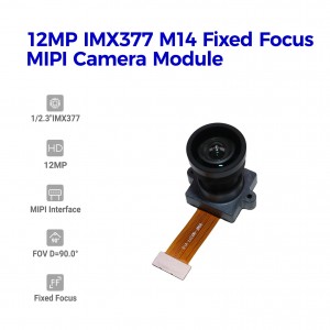 12MP IMX377 MIPI интерфейс M14 модул за камера с фиксиран фокус
