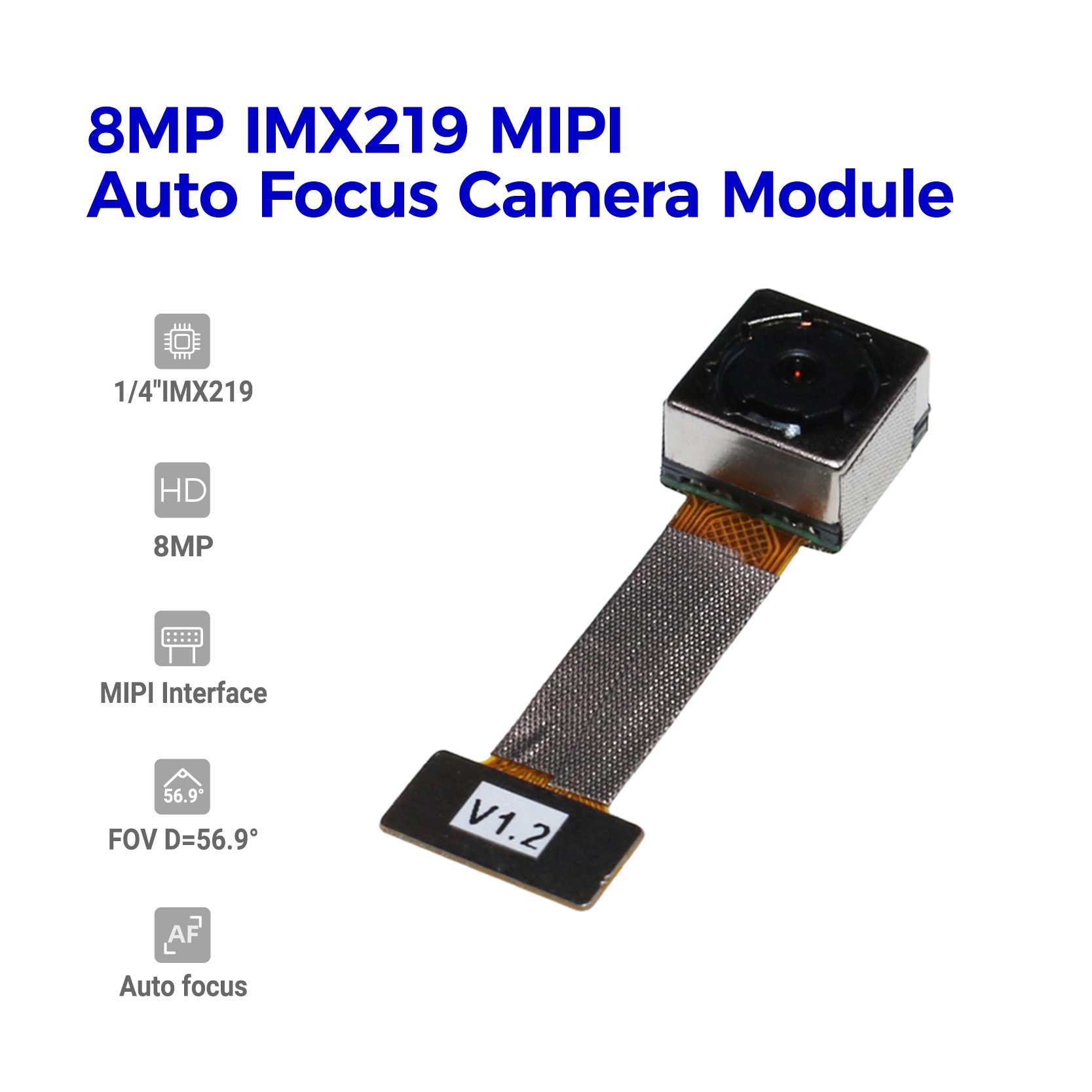 8MP IMX219 MIPI Camera Module with AF Auto Focus Lens Featured Image