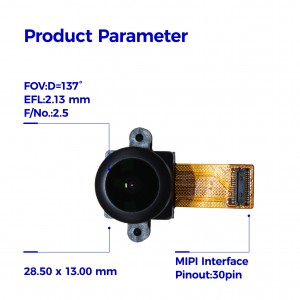 8MP IMX219 MIPI-gränssnitt M12 kameramodul med fast fokus