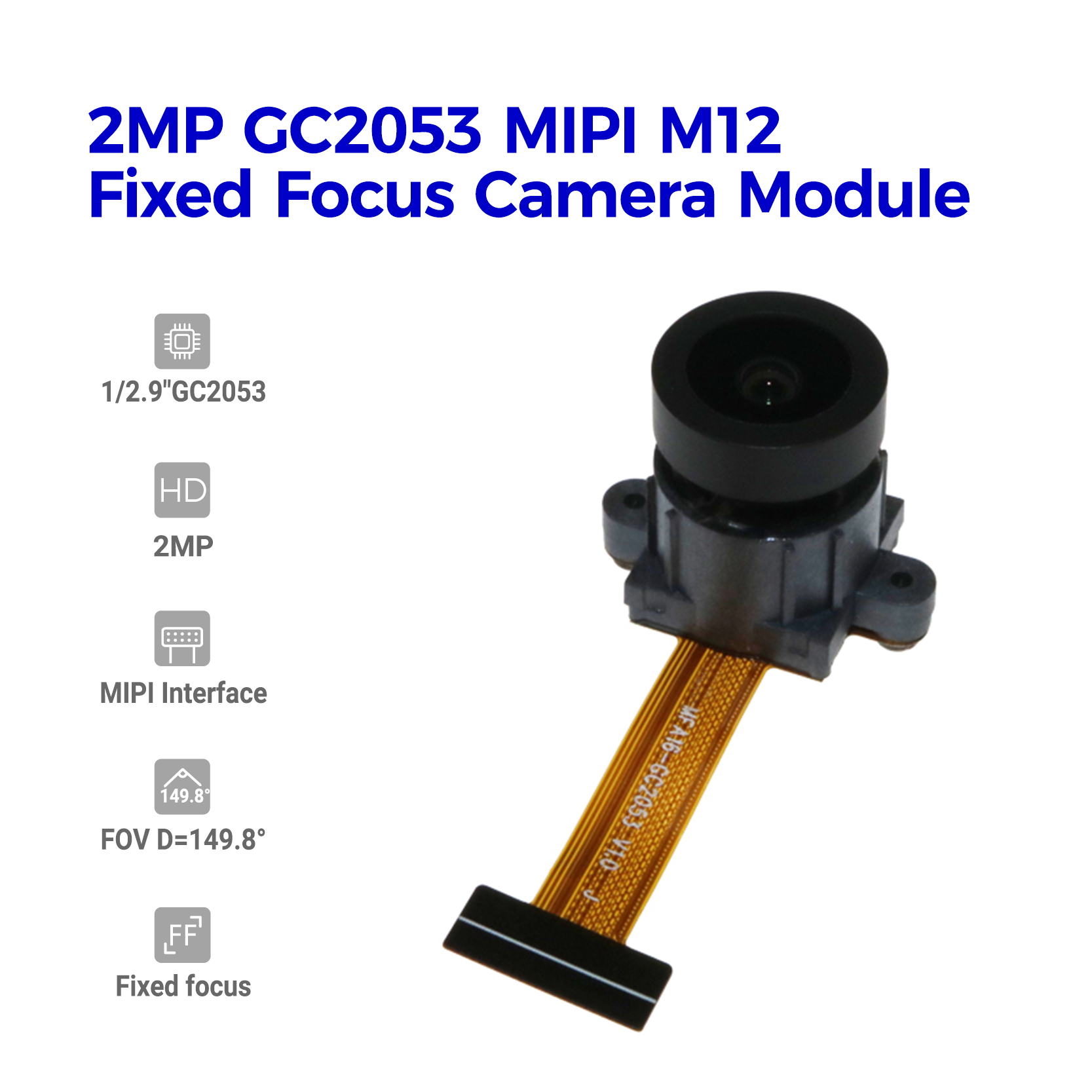 2MP GC2053 Micro Fixed Focus MIPI  Camera Module Featured Image