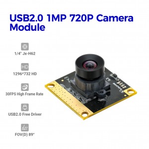 15 ane faktori 720P HD JxH62 ba limyè USB kamera modil pou vizyon robo