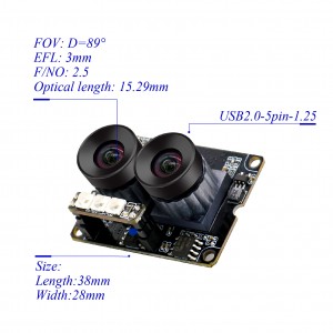 3 MP WDR AR0331 kameramodul med dobbelt objektiv
