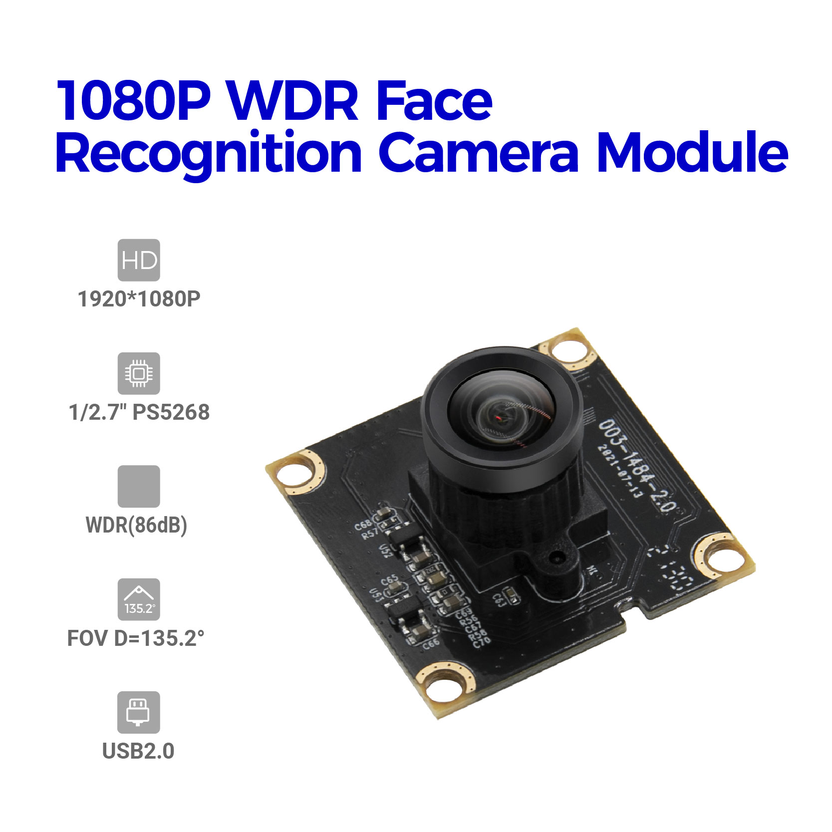 2MP PS5268 WDR Face Recognition Camera Module