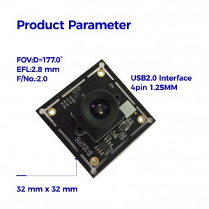 Посочена цена за горещи продажби USB модул за камера с глобален затвор Ar0234 1/2,6 инча сензор 2,3 MP модул за камера, ендоскоп