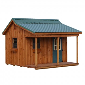 10×12 Луксозна кедрова дървена къща Външен навес за съхранение