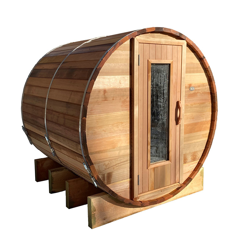 Wholesale China Cedar Sauna Manufacturers Suppliers - Outdoor barrel Sauna (No porch)  – Hanbo