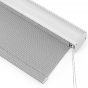 Professional blind curtain manufacturer cordless blackout electric manual/motorized soundless linen iron grey roller blinds