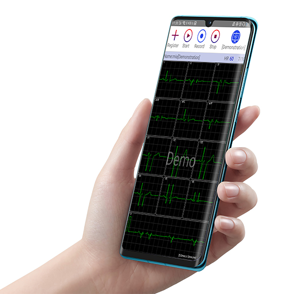 Medical grade 12 channel portable mobile bluetooth ECG machine for Android
